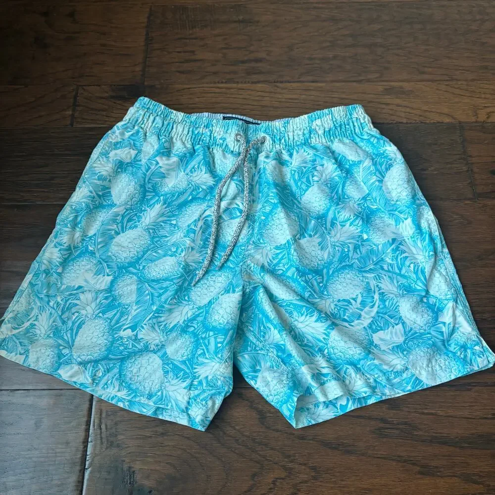 Michael’s Men’s‎ Pineapple Swim Shorts Blue Size M Bathing Suit